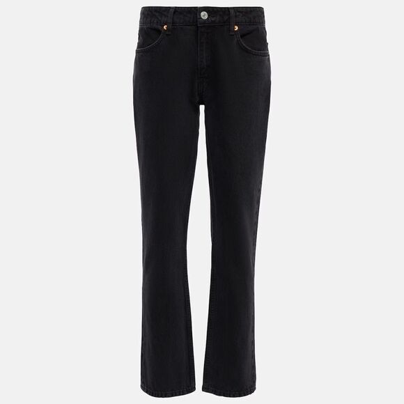 NWT Re/Done 70s Low Rise Straight Leg Jeans Washed Black - Picture 7 of 10